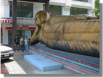 The Reclining Buddha made for the movie and now a tourist spot in Krabi